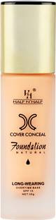 Half N Half Cover Concealer Liquid Foundation Natural Light, Lasting, SPF 15, Matte Finish Foundation