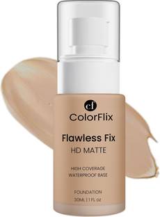 ColorFlix HD Matte Foundation, Flawless Fix, High Coverage, Waterproof, Oil Control Foundation