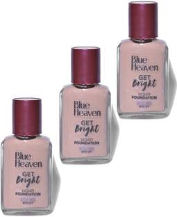 BLUE HEAVEN GET BRIGHT LIQUID FOUNDATION 30ML PACK OF 3 Foundation