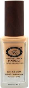 FASHION COLOUR 24HR Longwear Liquid Foundation With Skin Care, Full Coverage Waterproof Foundation