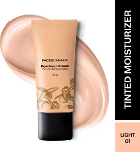 FACES CANADA Peaches N Cream Tinted Moisturizer - Light 01 | Non Oily Lightly Tinted BB Cream