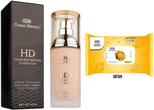 OCEAN BEAUTY Waterproof Dewy Mousse Liquid HD High Coverage Finish Hydrating Foundation Cream Foundation