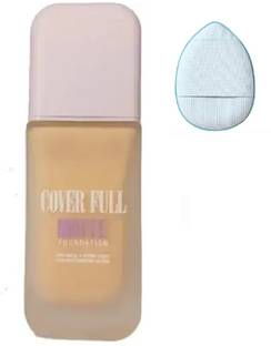 Facejewel Full Coverage Flawless Finish Photo Genic Foundation With Finger Puff Foundation