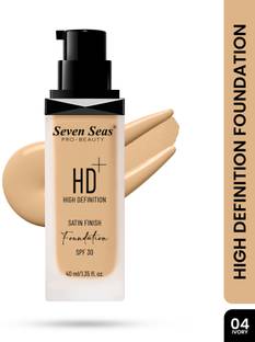 Seven Seas HD High Definition Satin Finish Oil Free Foundation For Face Makeup (SPF-30) Foundation