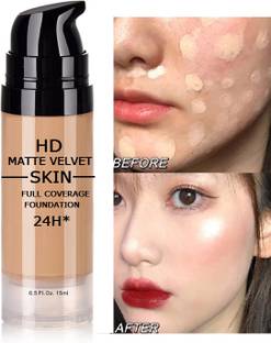 ADJD HD Matte Velvet Skin Full Coverage Foundation 24 Hrs Stay White  Foundation