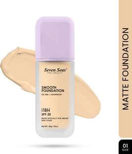 Seven Seas Smooth Foundation | Oil Free | Lightweight | Last Upto 18Hrs | SPF-20  Foundation