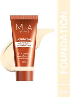 MILA BEAUTÉ Long Wear Weightless Foundation Flawless Matte Finish With SPF 15, Foundation