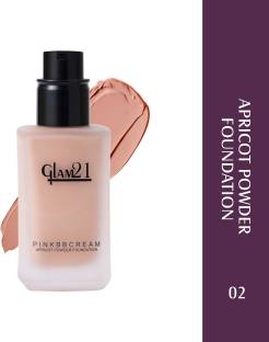 Glam21 Pink BB Cream Apricot Powder Foundation with SPF10 Silky Texture & Velvet Finish Foundation