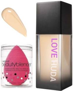 LOVE HUDA Professional Long Lasting Skin Finish Coverage Matte Finish Foundation Blender Foundation