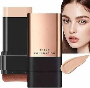 al zahar Luxury Korean 2 in 1 Foundation Stick with Brush 【Long-Lasting & Waterproof】 Foundation
