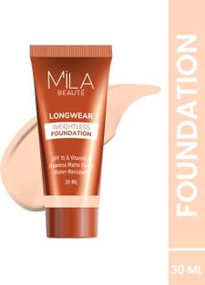 MILA BEAUTÉ Long Wear Weightless Foundation Flawless Matte Finish With SPF15, Foundation