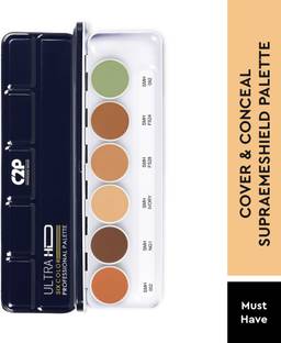 C2P Professional Makeup 6 in 1 Colour Corrector Concealer Foundation and Makeup Palette For Dry Skin Foundation