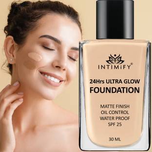 INTIMIFY Ultra Glow Foundation with Matte Finish For Oily & Dry Skin Water Proof & SPF 25 Foundation
