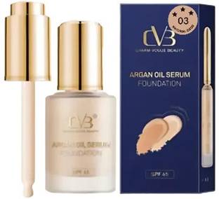 CVB Argan Oil Serum Foundation SPF 45, 03 Natural Beige, Liquid Formula  Foundation