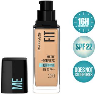 MAYBELLINE NEW YORK Fit Me Matte+Poreless Liquid Foundation (With Pump & SPF 22) Foundation