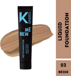 KINDED New Me HD Foundation with Oil Based Creamy Formula Sweat Proof Liquid  Foundation