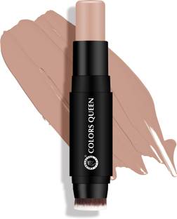 COLORS QUEEN Fix & Blend Matte Foundation Stick with Inbuilt Brush, Medium to Full Coverage Foundation