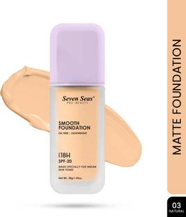 Seven Seas Smooth Foundation | Oil Free | Lightweight | Last Upto 18Hrs | SPF-20  Foundation