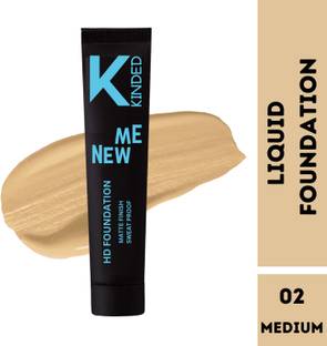 KINDED New Me HD Foundation with Oil Based Creamy Formula Sweat Proof Liquid  Foundation