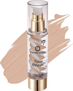 COLORS QUEEN 7 in 1 Total Repair Foundation Cream with Primer, Concealer, CC Cream Foundation
