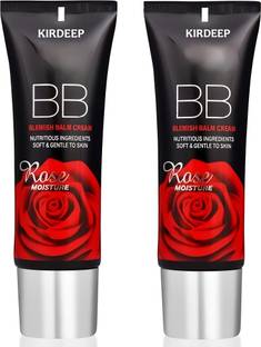 kirdeep Liquid Cream Rose moisture Brand BB Cream Whitening Moisturizing PACK OF 2 Foundation