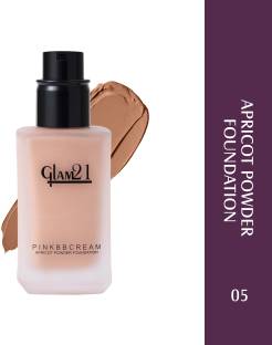 Glam21 Pink BB Cream Apricot Powder Foundation with SPF10 Silky Texture & Velvet Finish Foundation