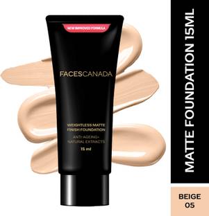 FACES CANADA Weightless Matte Finish Foundation | Lightweight | Anti-Ageing | Flawless Finish Foundation