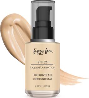 Fizzy Fern Liquid Foundation with SPF 25,Matte Finish, Lightweight,Wear 24 hr High Coverage Foundation