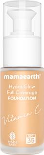 Mamaearth Hydra-Glow Full Coverage | Vitamin C & Turmeric | Gives 3X Instant Glow Foundation