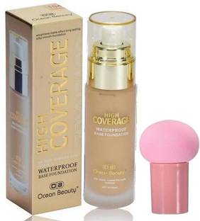 OCEAN BEAUTY Waterproof Long Lasting HD Full High Coverage Matte Finish  Foundation
