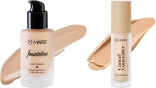 MARS High Coverage Liquid Foundation and Cancel Concealer for Face Makeup Foundation
