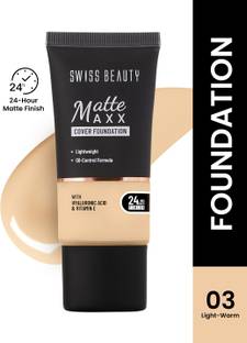 SWISS BEAUTY Matte Maxx Cover Foundation With Hyaluronic Acid & Vit- E | Oil-Control Formula Foundation