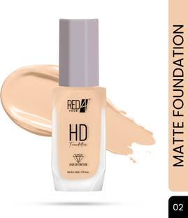 RED4 HD Foundation Long Lasting Full Coverage Waterproof Liquid Matte  Foundation
