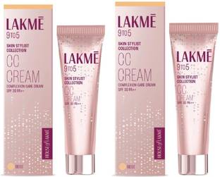Lakmé 100% Original 9to5 CC Complexion Care Face Cream(For Fair Skin Tone) -Pack of 02 Foundation