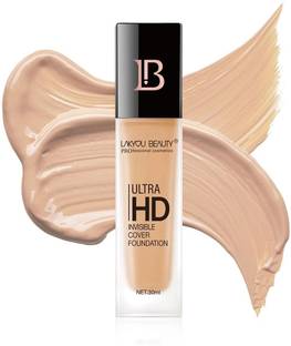 Lakyou Beauty Ultra HD Invisible Cover Foundation, Lightweight, Full Coverage, Natural Finish Foundation
