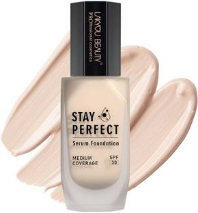 Lakyou Beauty Stay Perfect Serum Medium Coverage with SPF-30 Dewy Finish Foundation