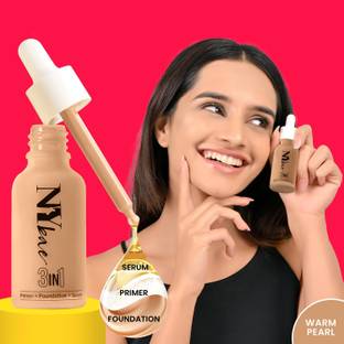 NY bae 3 in 1 Serum Foundation with Primer I Moisturising I Glowing Korean Skin Foundation