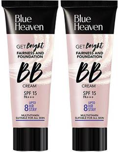 BLUE HEAVEN Get Bright Fairness BB Cream SPF15 (Honey) 2X30g Foundation