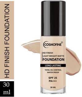 cosmofine Matte Finish Foundation for Full Coverage Water Proof with SPF 25 Foundation