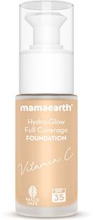 Mamaearth Hydra-Glow Full Coverage | Vitamin C & Turmeric | Gives 3X Instant Glow Foundation