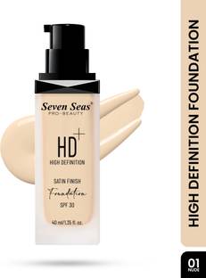 Seven Seas HD High Definition Satin Finish Oil Free Foundation For Face Makeup (SPF-30) Foundation