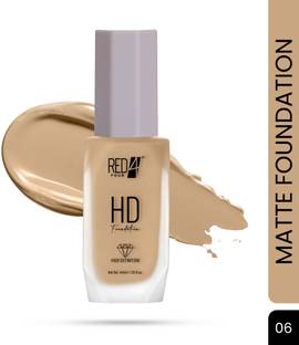 RED4 HD Foundation Long Lasting Full Coverage Waterproof Liquid Matte  Foundation