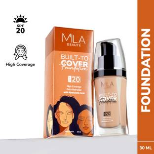 MILA BEAUTÉ Built to Cover Liquid Foundation High Coverage Lightweight Matte Finish SPF20 Foundation