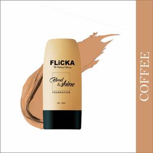 Flicka Blend & Shine Liquid Foundation For Face Makeup, 05 Coffee, 30ml Foundation