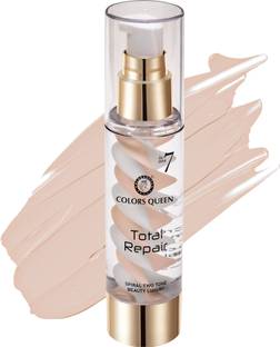 COLORS QUEEN 7 in 1 Total Repair Foundation Cream with Primer, Concealer, CC Cream Foundation