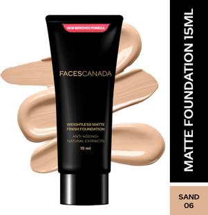 FACES CANADA Weightless Matte Finish Foundation | Lightweight | Anti-Ageing | Flawless Finish Foundation