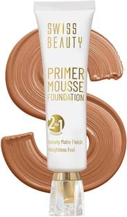 SWISS BEAUTY Primer Mousse Foundation - 30 ml, Light Almond Foundation