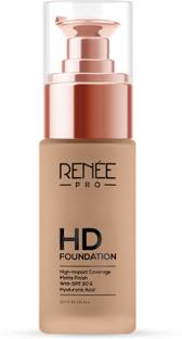 Renee PRO PRO HD Coverage Foundation with Matte Finish, Highly Blendable Formula, SPF30 Foundation
