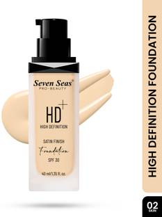 Seven Seas HD High Definition Satin Finish Oil Free Foundation For Face Makeup (SPF-30) Foundation
