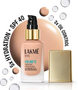 Lakmé 9to5 Hya Matte Foundation + Hyaluronic Acid Warm Sand - 25ml Foundation